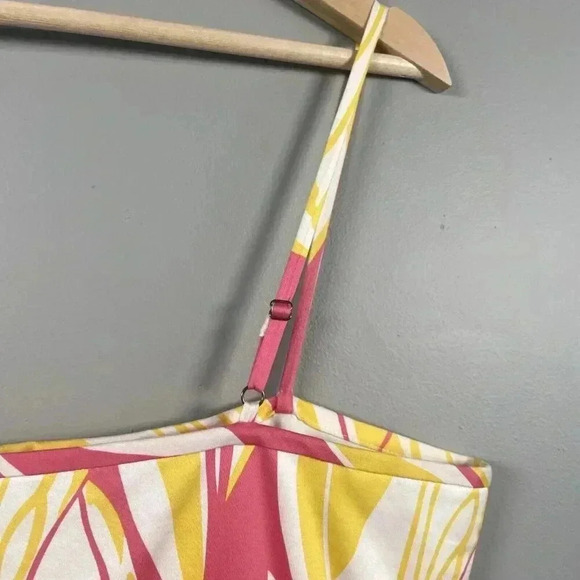 Donna Ricco New York Cotton Dress Size 12 Pink and Yellow Floral Tulip w Pockets - Picture 6 of 14